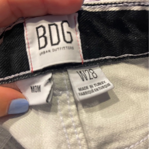 BDG Black and White Striped Mom Denim 28 - Picture 5 of 5